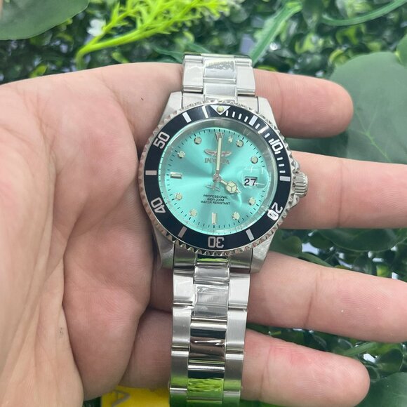 Pro Diver Men's Watch Quartz 47356 - Stainless Steel Blue Dial 40mm Waterproof - Picture 3 of 6